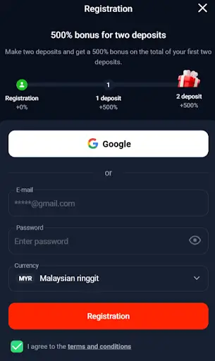 Registration in the TopX app